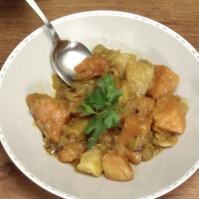 Calabaza con manzana y miel